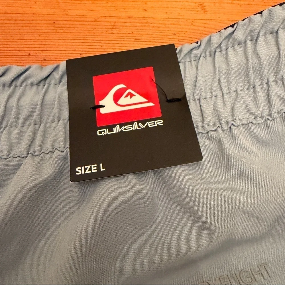 Quiksilver Omni Shorts Men's L Dusty Blue Stretch Waist Dry Flight Athletic